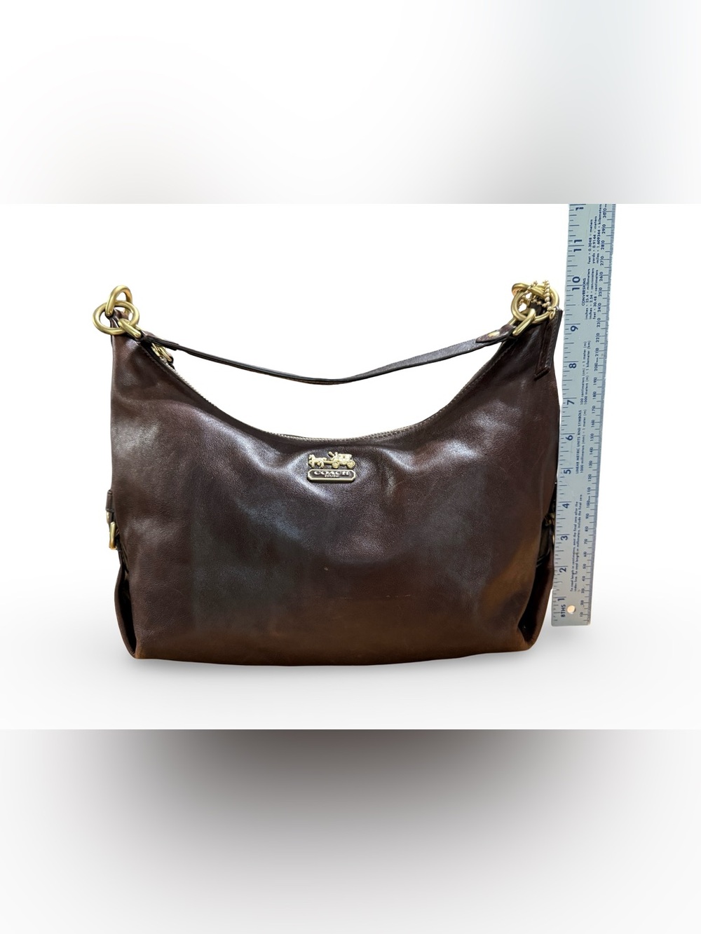 Coach #14304 Dark Brown Madison Hailey Hobo - Picture 10 of 14